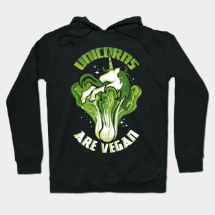 Unicorns are Vegan Funny Vegan Unicorn Lover Hoodie